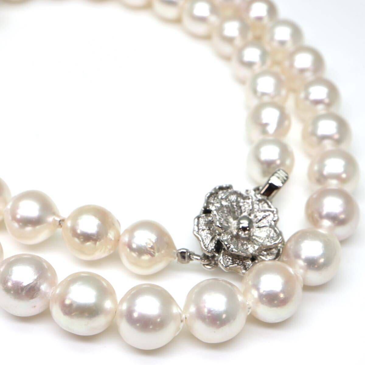 テリ良し!!大珠!!◆アコヤ本真珠ネックレス◆M 約44.0g 約47.0cm 8.0-8.5mm珠 pearl パール jewelry necklace ジュエリー DC0/DE0_画像1