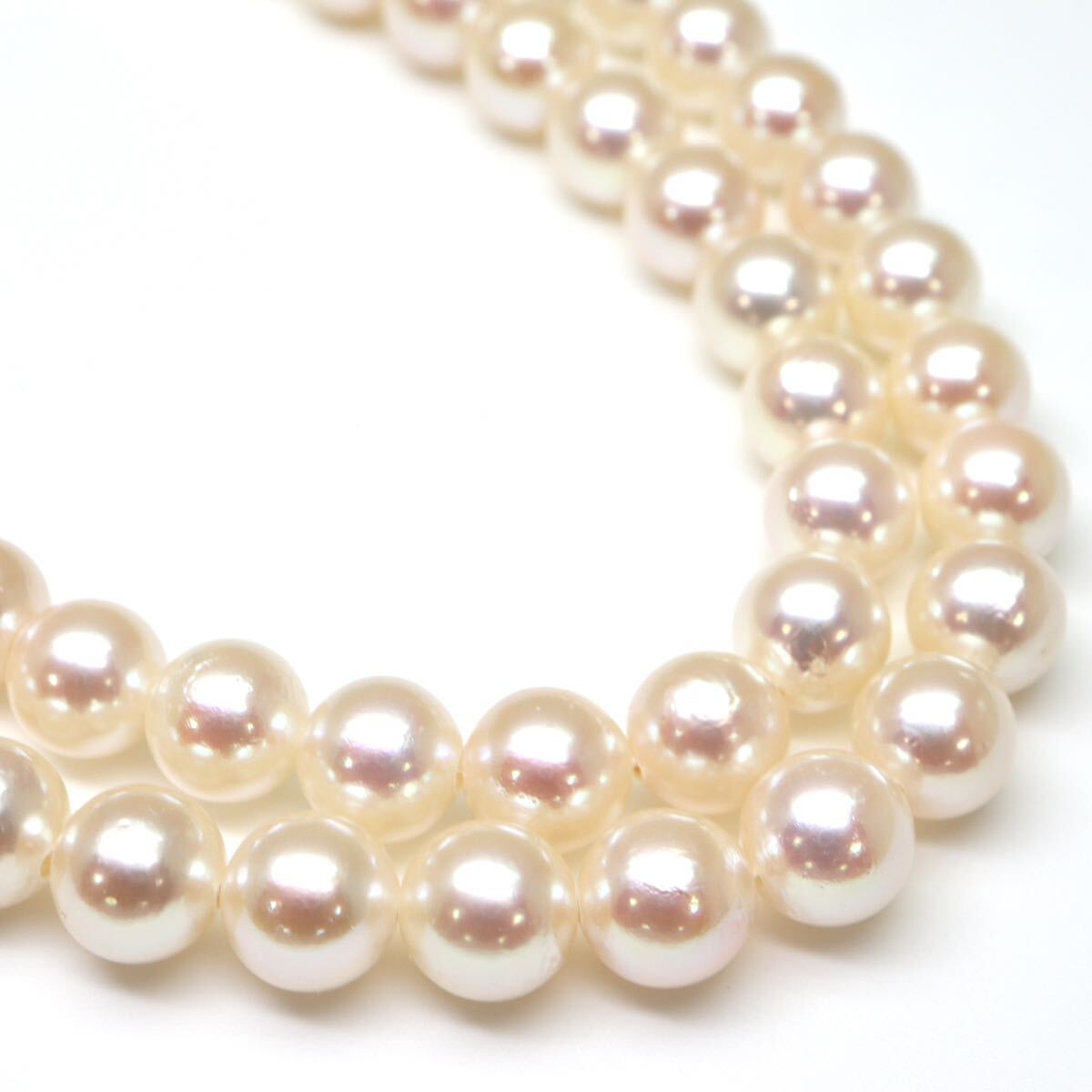 テリ抜群!!◆アコヤ本真珠ネックレス◆M 約29.2g 約43.0cm 6.5-7.0mm珠 pearl パール jewelry necklace ジュエリー DB0/DC0_画像5