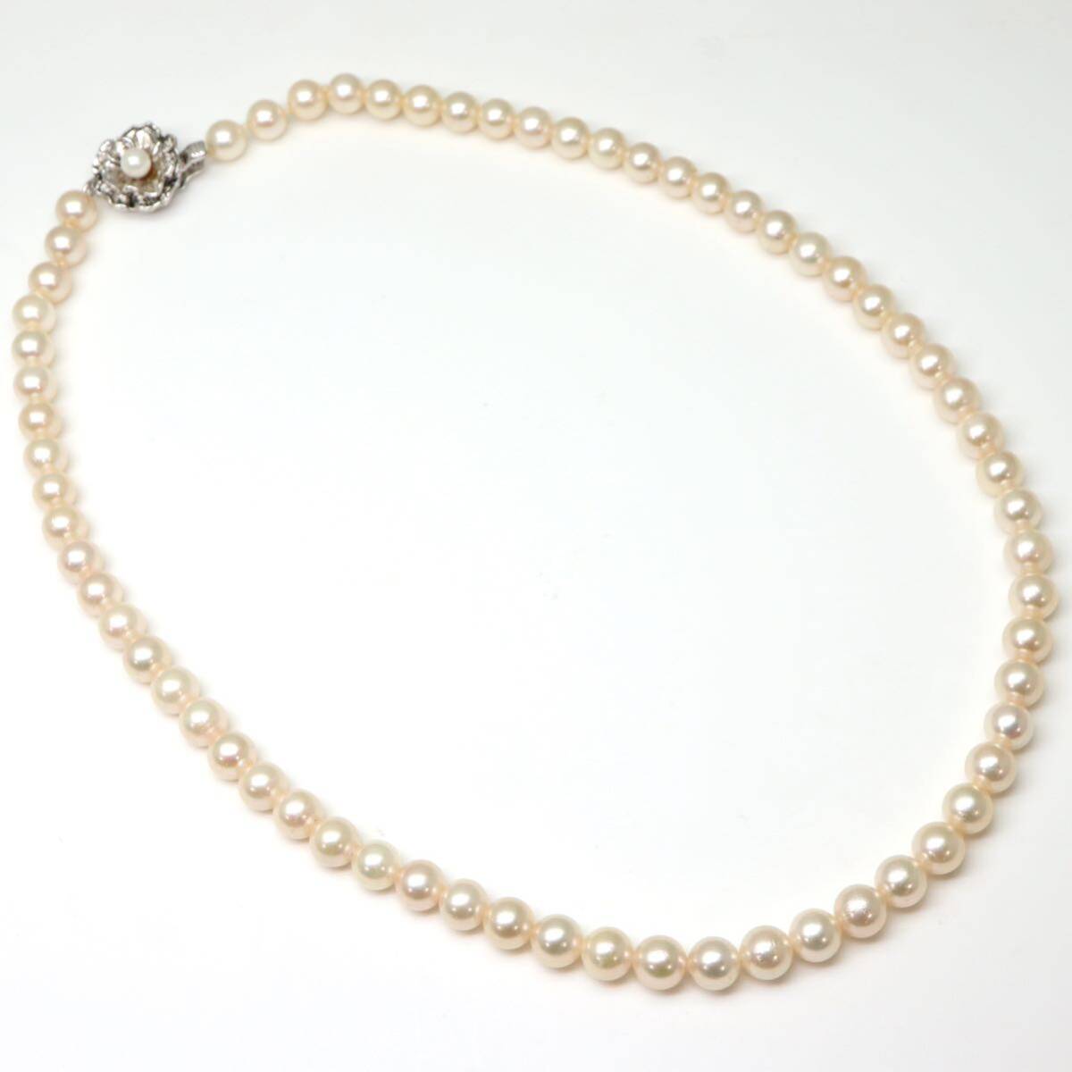 ◆アコヤ本真珠ネックレス◆M 約25.7g 約43.0cm 6.0-6.5mm珠 pearl パール jewelry necklace ジュエリー DB0/DC0_画像8