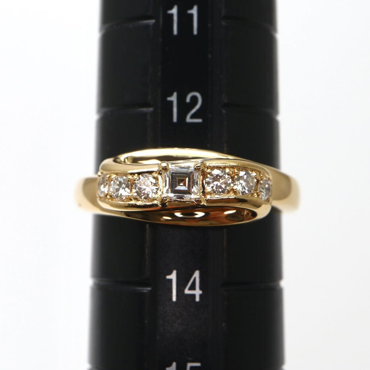 POLA jewelry(ポーラ)◆K18 天然ダイヤモンドリング◆M 約5.1g 約13号 0.28ct diamond ring指輪 EE3/EE4_画像9