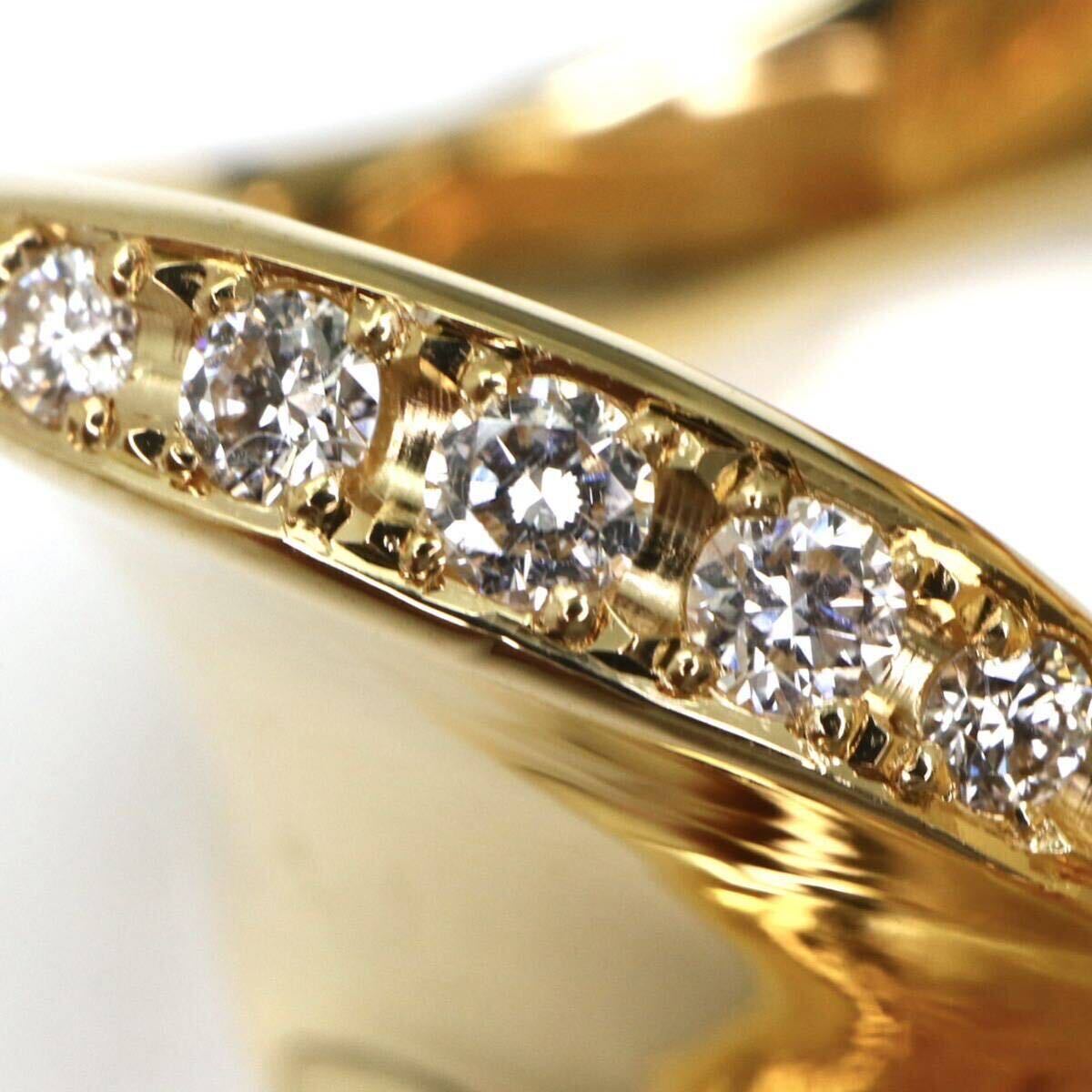  gorgeous!!*K18 natural diamond ring *M* 0.33ct approximately 10.8g 15.5 number diamond jewelry ring ring EI0/EI0