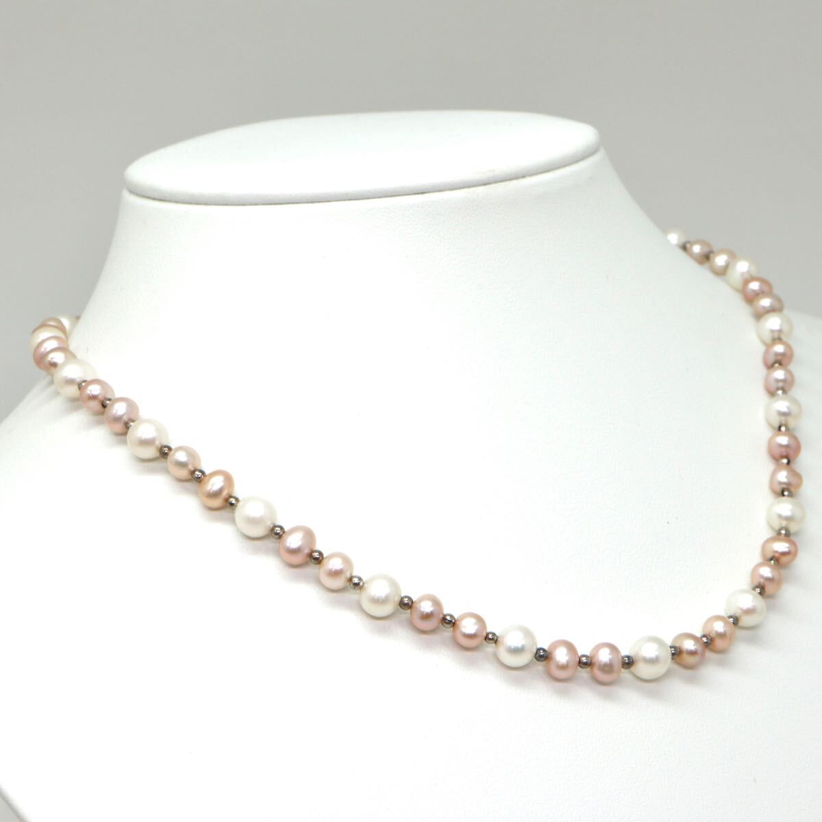 ◆本真珠ロングネックレス◆M 約16.4g 約42.5cm pearl パール jewelry necklace ジュエリー DA0/DB0_画像3