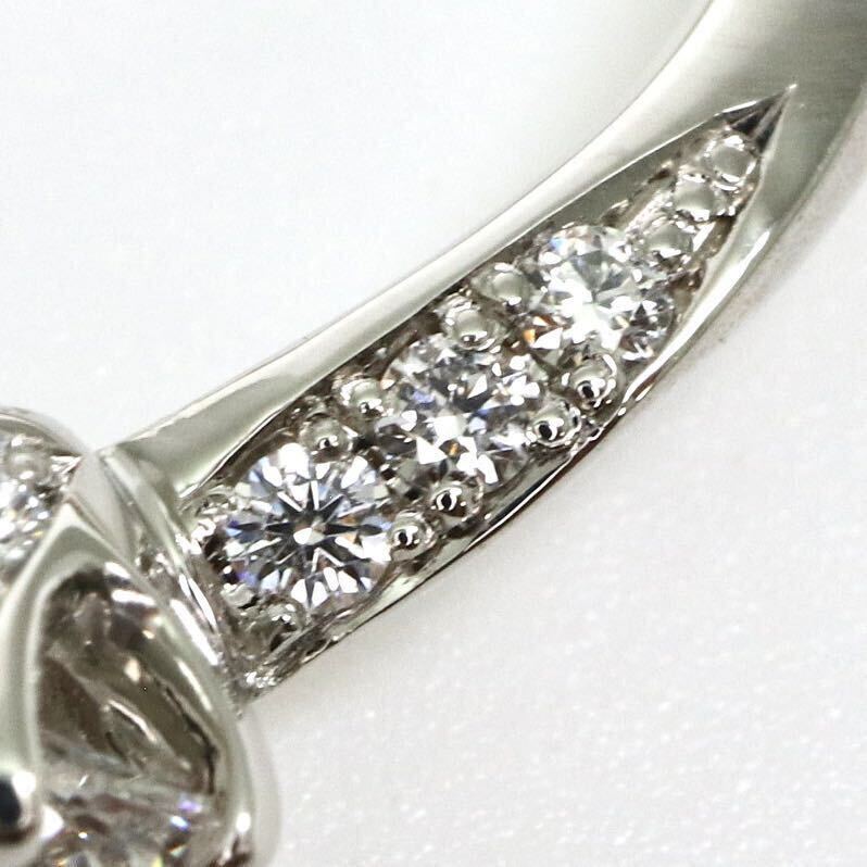 I-PRIMO(アイプリモ)◆Pt950 天然ダイヤモンドリング◆M◎ 約3.4g 約11号 0.04ct diamond ring指輪 jewelry ジュエリーEC6/ED3_画像4