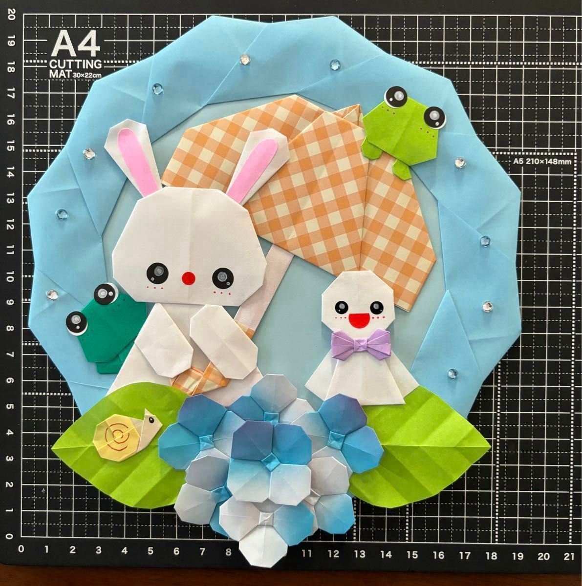 ハンドメイド 折り紙 リース 梅雨 うさぎ 2枚|Yahoo!フリマ(旧 ハンドメイド 折り紙 リース 梅雨 うさぎ 2枚|Yahoo!フリマ(旧