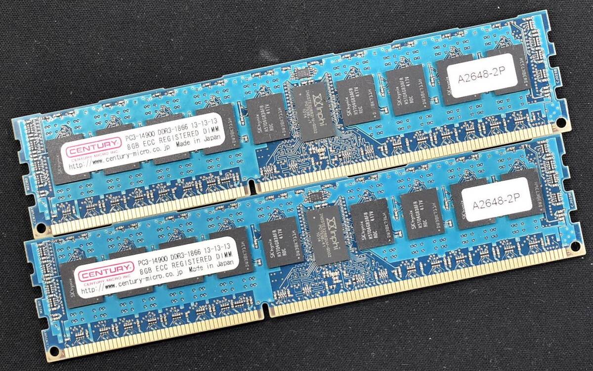 8GB (4GB 2枚組) DDR3 PC3-14900R DDR3-1866 REG 1Rx4 240pin ECC Registered SK-HYNIXチップ搭載 サーバー MacPro向け (管:SA5827_画像1