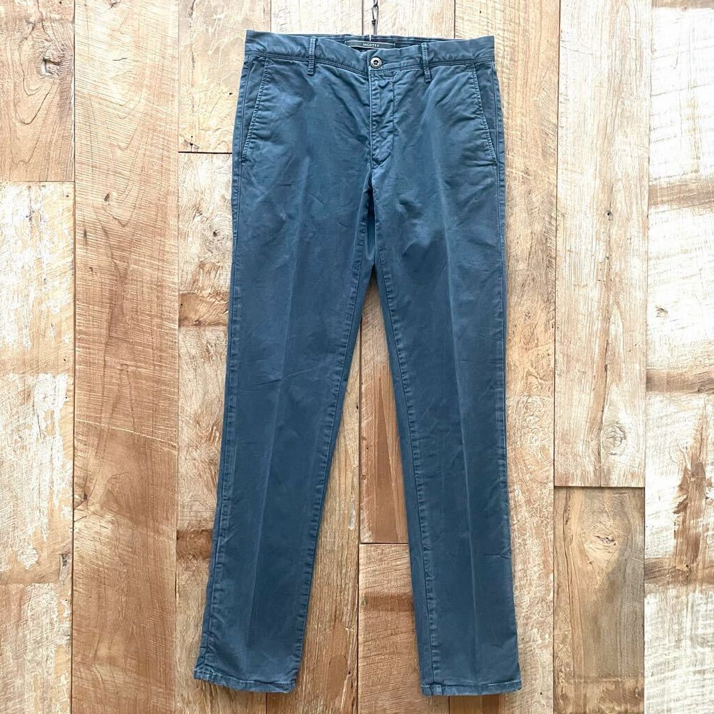 [ превосходный товар ]INCOTEX SLACKS INCOTEX Vintage обработка конический хлопок слаксы брюки 31 темно-синий BEAMSF обращение 