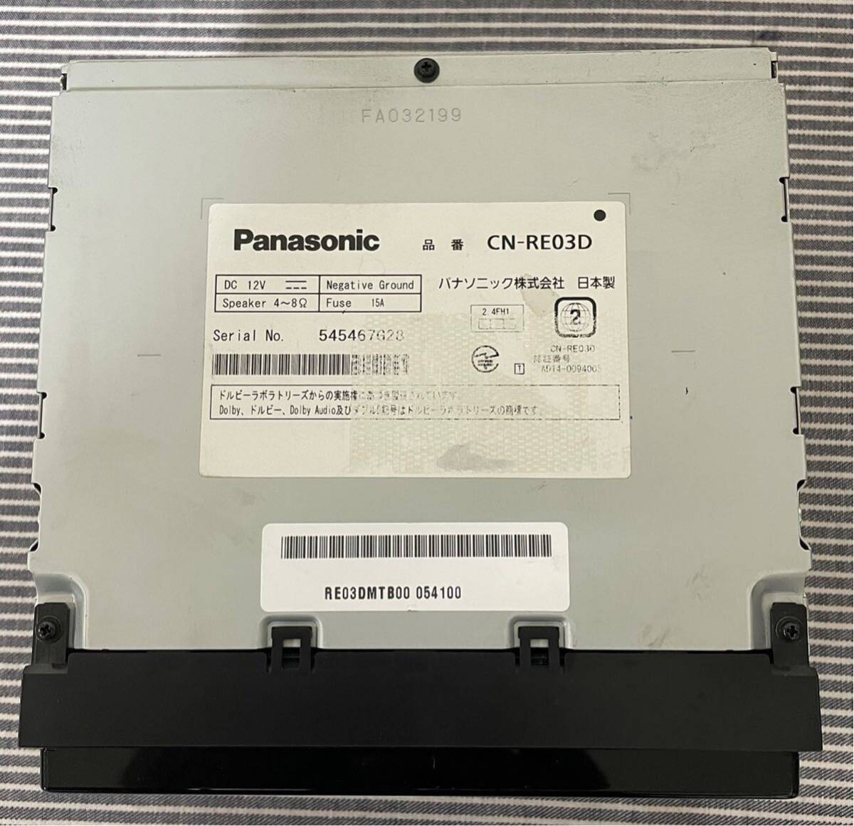 [中古品]CN-RE03D カーナビ Panasonic　地図データ未確認　動作確認済み_画像5