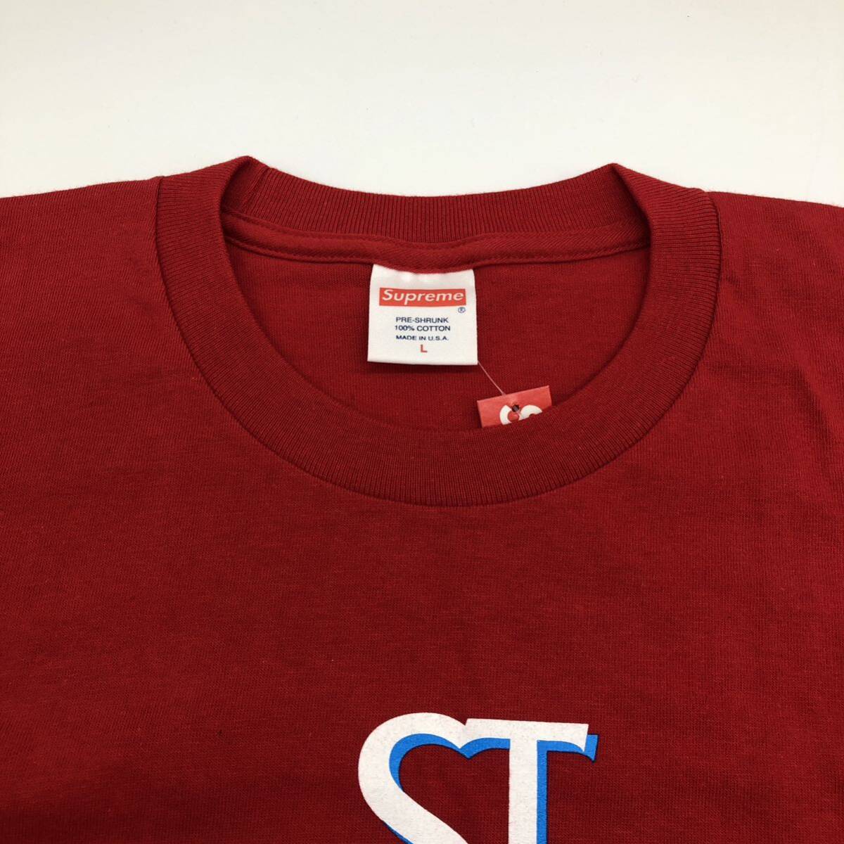 【L】新品 Supreme St. Ides Crew Neck Tee Shirt Red シュプリーム アイディス クルーネック Tシャツ レッド 赤 半袖 USA製 T258_画像3