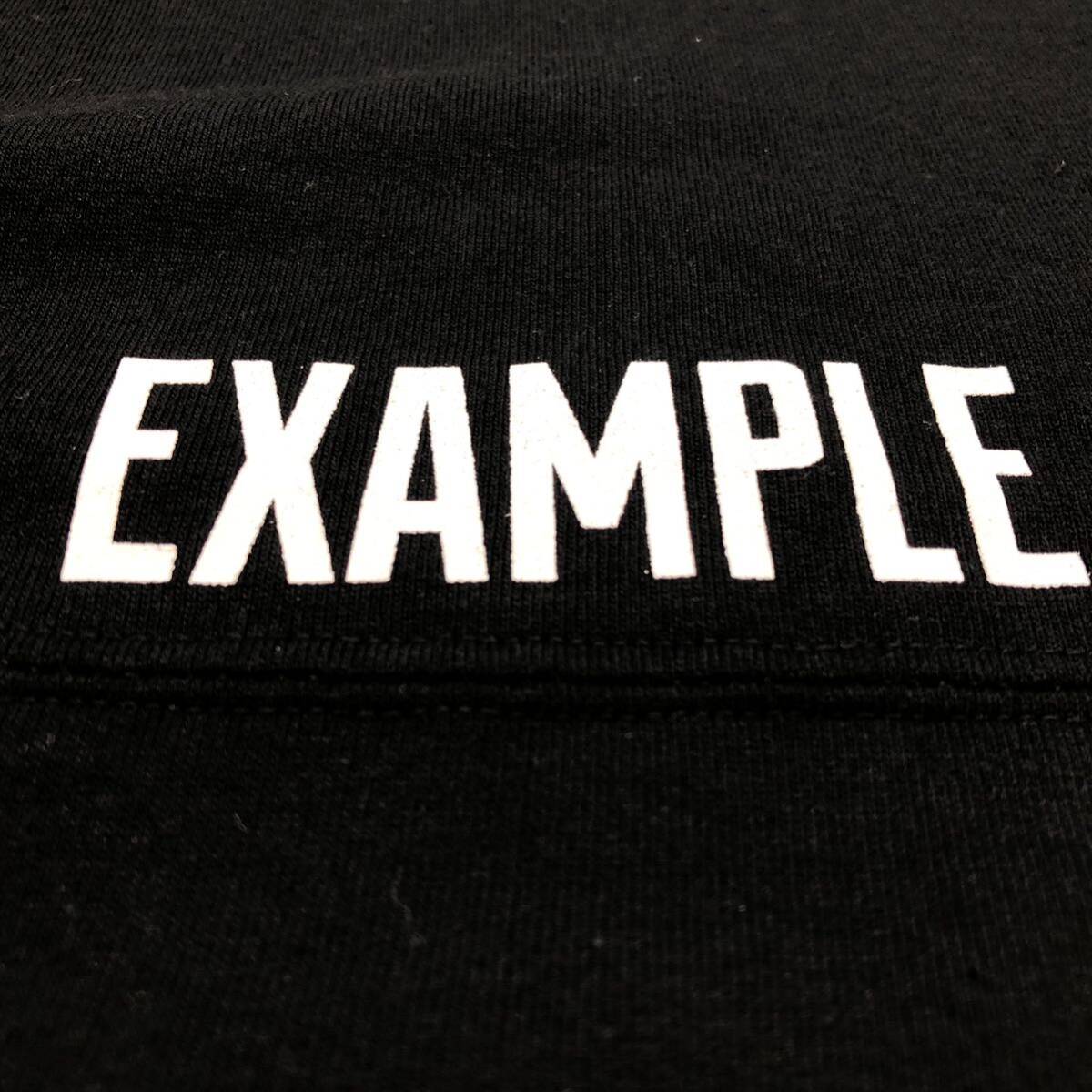 【L】 Example Big Box Logo Print Tee Shirt Black イグザンプル ビッグ ボックス ロゴ プリント Tシャツ ブラック 半袖 T268_画像8