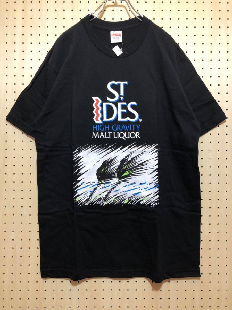 【L】新品 Supreme St. Ides Crew Neck Tee Shirt Black シュプリーム アイディス クルーネック Tシャツ ブラック 黒 半袖 USA製 T257 _画像1