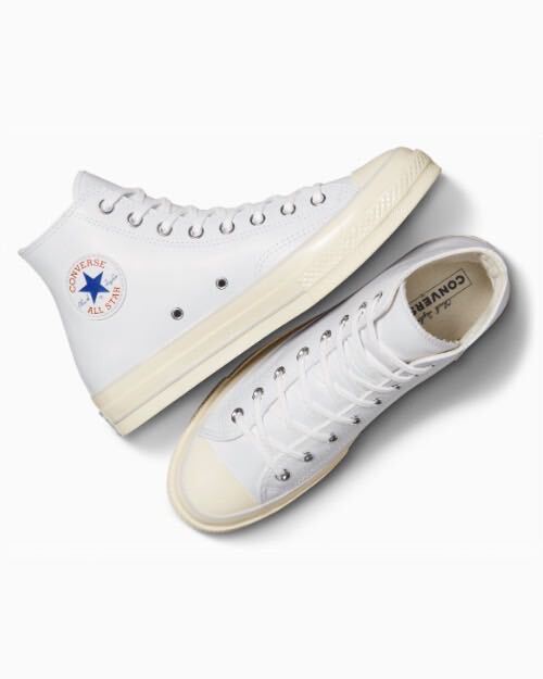 限定品コンバースCONVERSE ct70チャックテイラー ChuckTylerレザーホワイト27cm_画像1