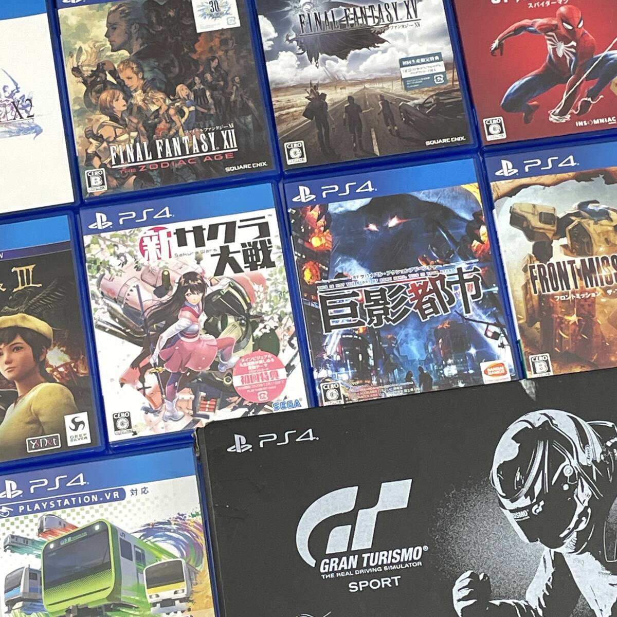 1円 PS4ソフト 10本まとめ FFX/X-2/FFXII/FFXV/スパイダーマン/シェンムー3/新サクラ大戦/巨影都市 他【現状販売品】24E 北2の画像1