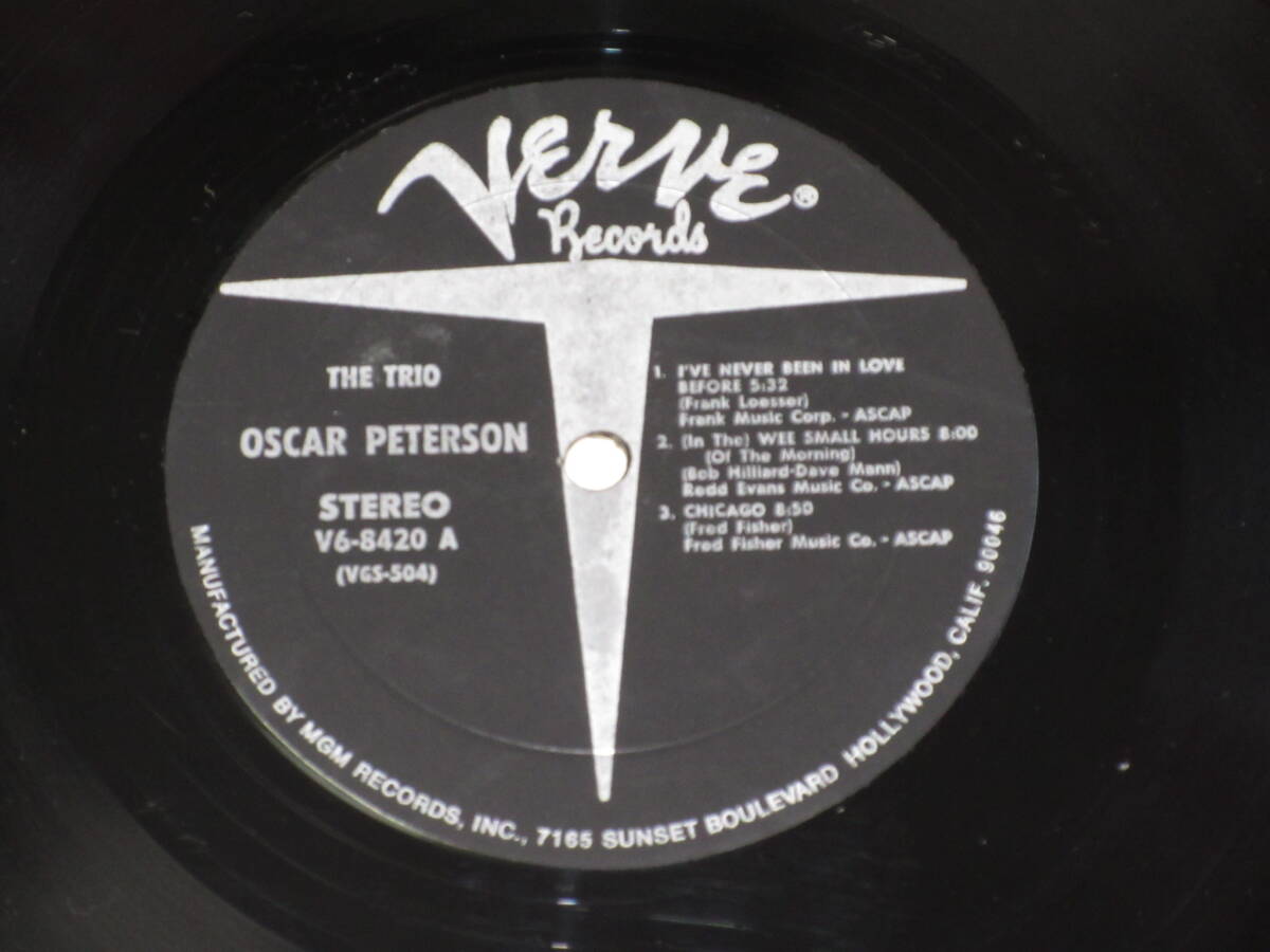 ◆米盤 オスカー・ピーターソン・トリオ トリオ OSCAR PETERSON TRIO THE TRIO 盤質美品・外溝盤の画像5