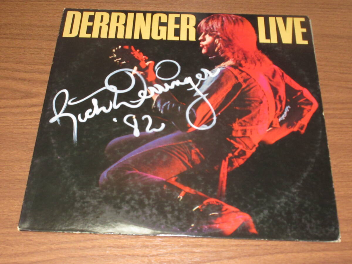 ◆廃盤　直筆サイン入り　リック・デリンジャー　ライヴ　RICK DERRINGER　LIVE　エドガー・ウインター_画像1