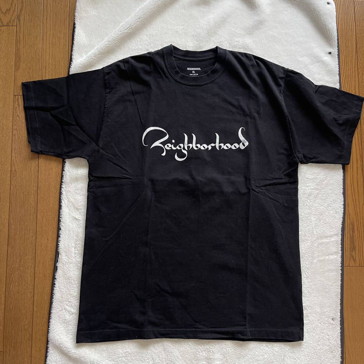 【XL】neighborhood LOGO TEE black NBHD ネイバーフッド ロゴTシャツ 半袖Tシャツ 黒 ブラックタグ有_画像2