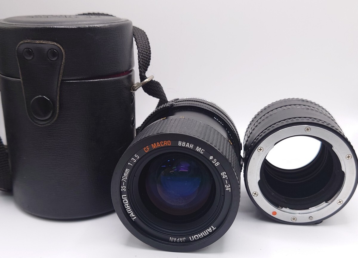 [R1-479] TAMRON camera lens 35-70mm 1:3.5 CF MACRO BBAR MC 56 Tamron PENTAX converter storage case attaching [K523]