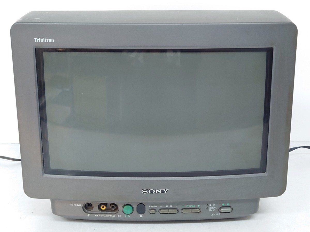 【R1-463】 SONY Trinitrom KV-16GW1 ソニー トリニトロン カラーテレビ ブラウン管 16インチ 94年製 ゲームモード機能付 動作OK 「K505」の画像3