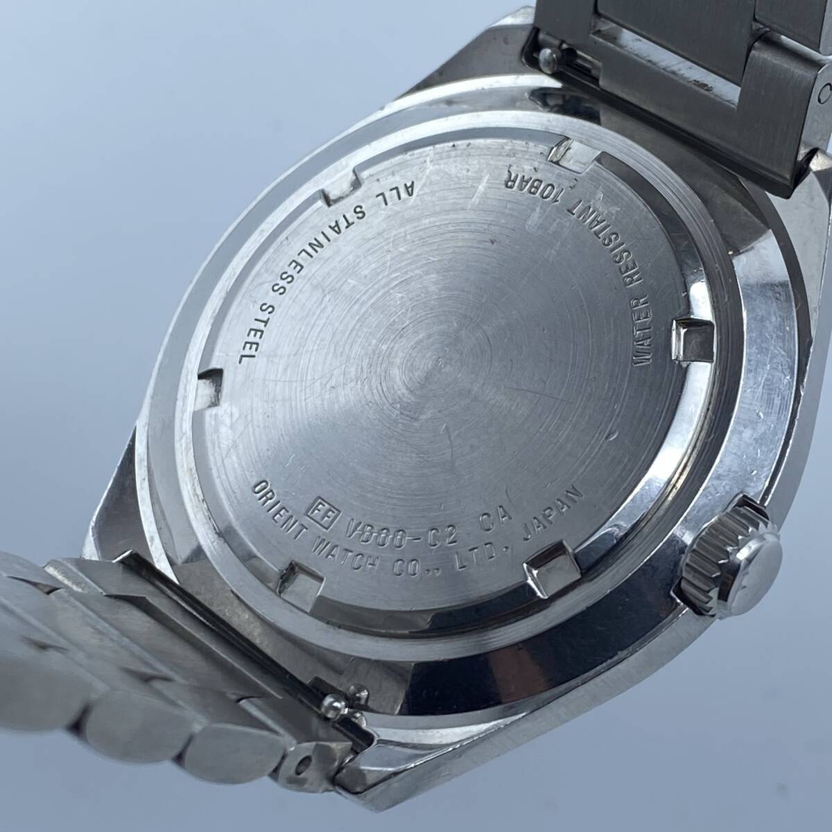《稼働品 訳あり》 オリエント ORIENT レガシー LEGACY テレメータ 防水 デイト メンズ腕時計 ブラック文字盤 ソーラー VD00-C2の画像5