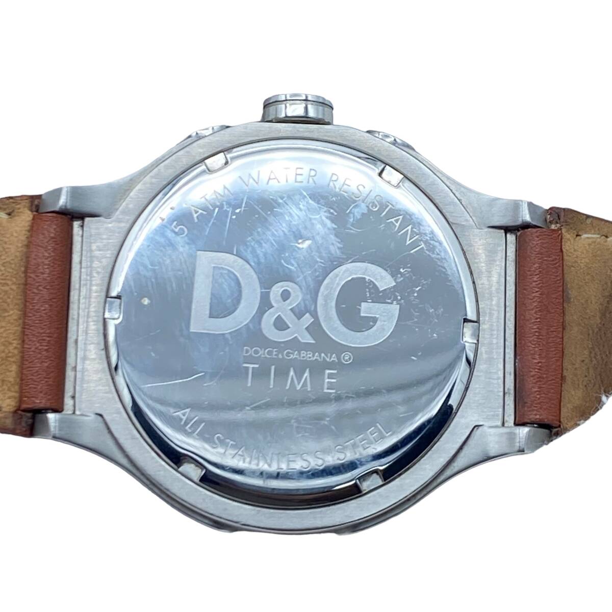 《稼働品》 ドルガバ D&G コグ COGU クロノグラフ 防水 メンズ腕時計 クオーツ 2点セット まとめの画像5