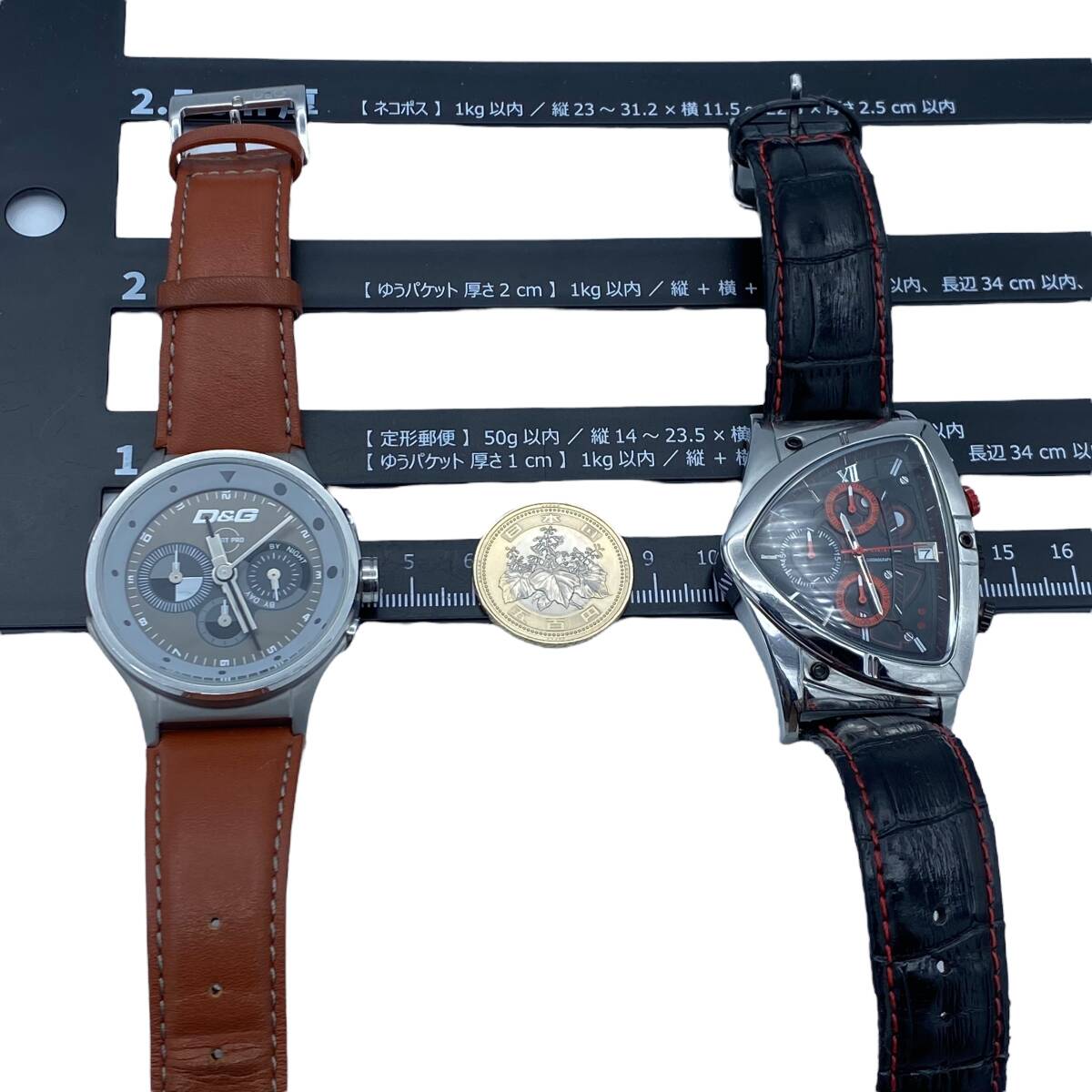 《稼働品》 ドルガバ D&G コグ COGU クロノグラフ 防水 メンズ腕時計 クオーツ 2点セット まとめの画像10