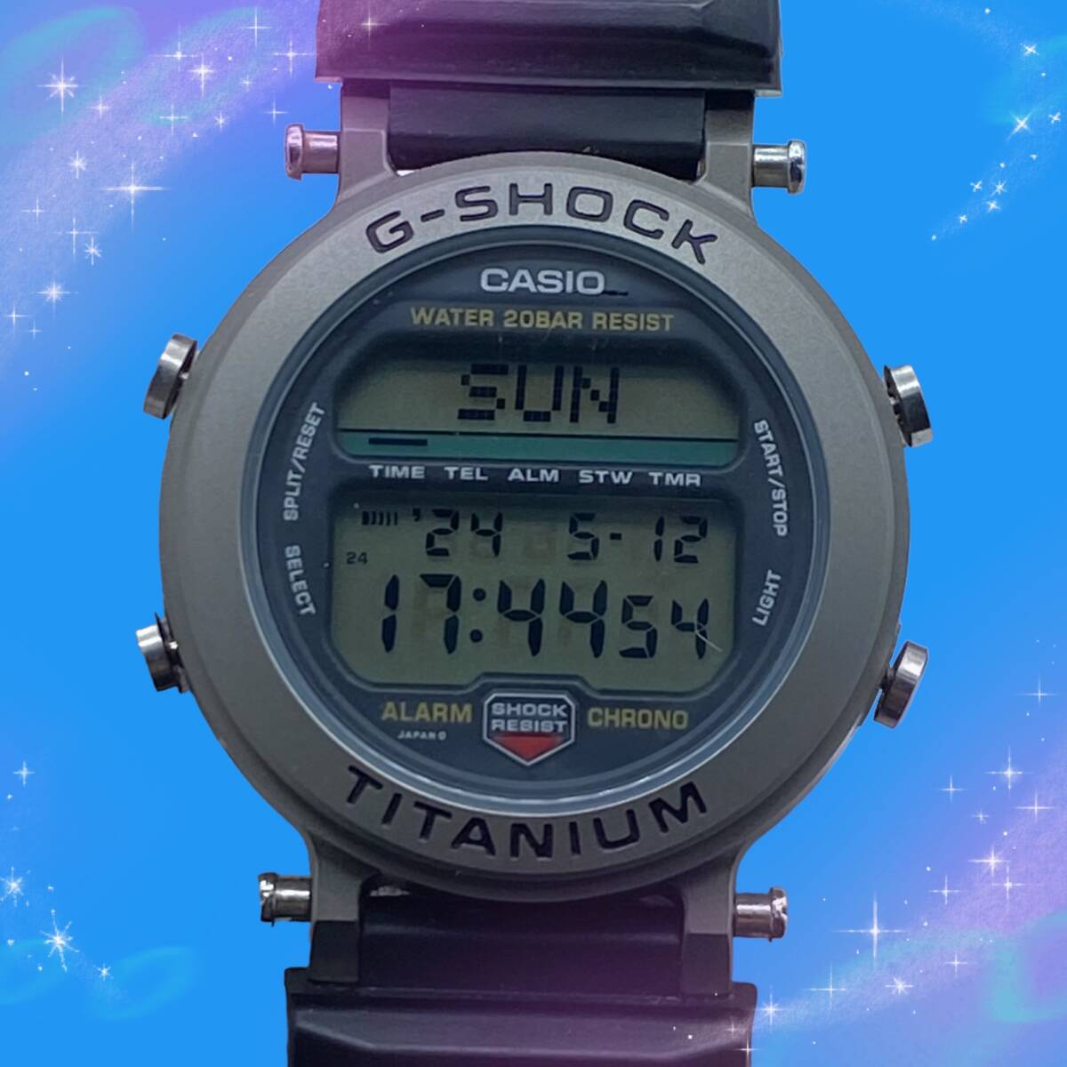 《美品　訳あり　稼働品》　カシオ　CASIO　Gショック　G-SHOCK　MR-G　チタン　デジタル　防水　メンズ腕時計　クオーツ　MRG-1_画像8