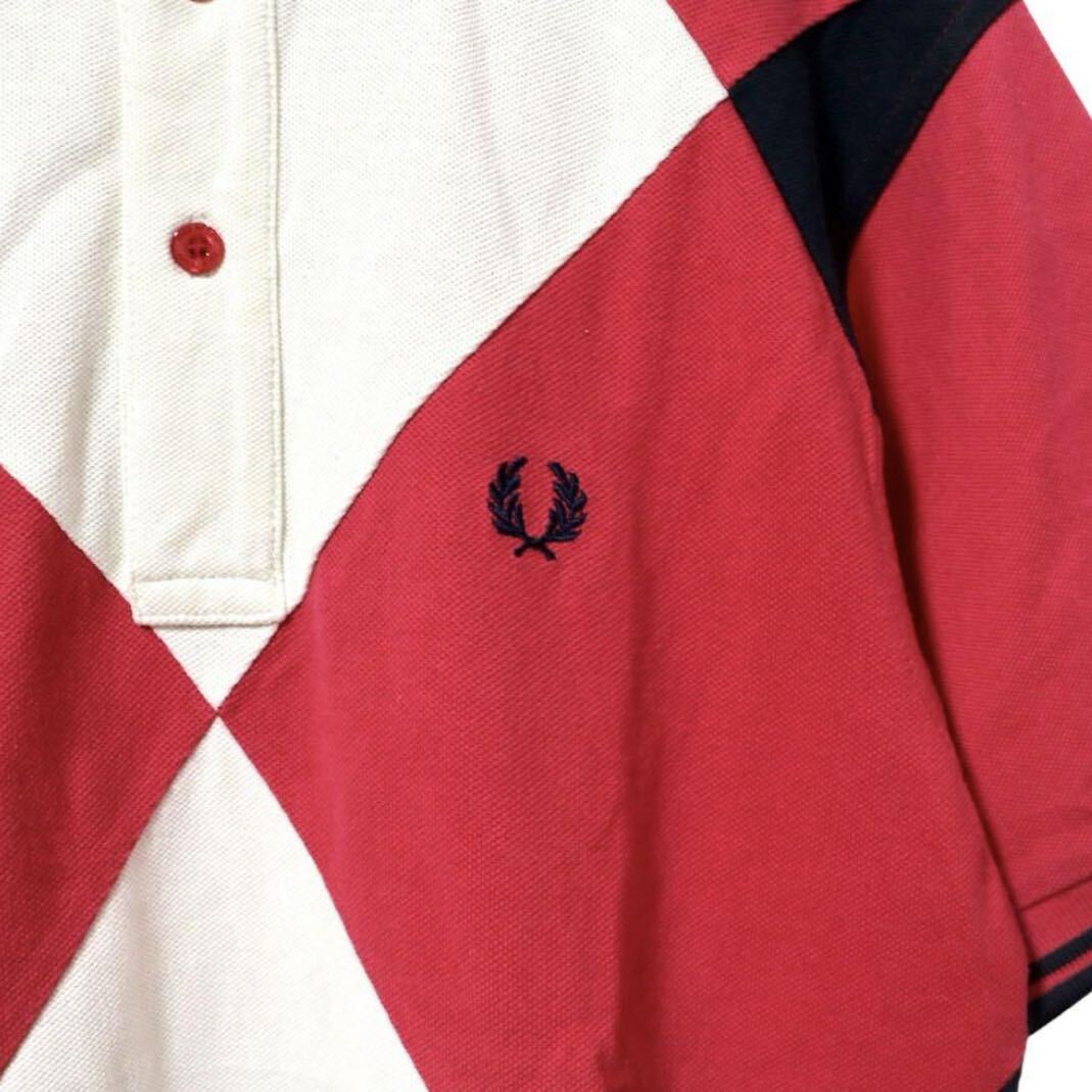 00s 古着 FRED PERRY アーガイル ポロシャツ_画像5