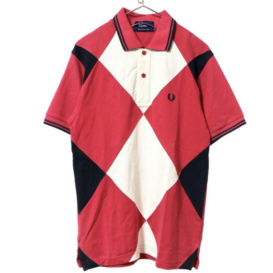 00s 古着 FRED PERRY アーガイル ポロシャツ_画像1