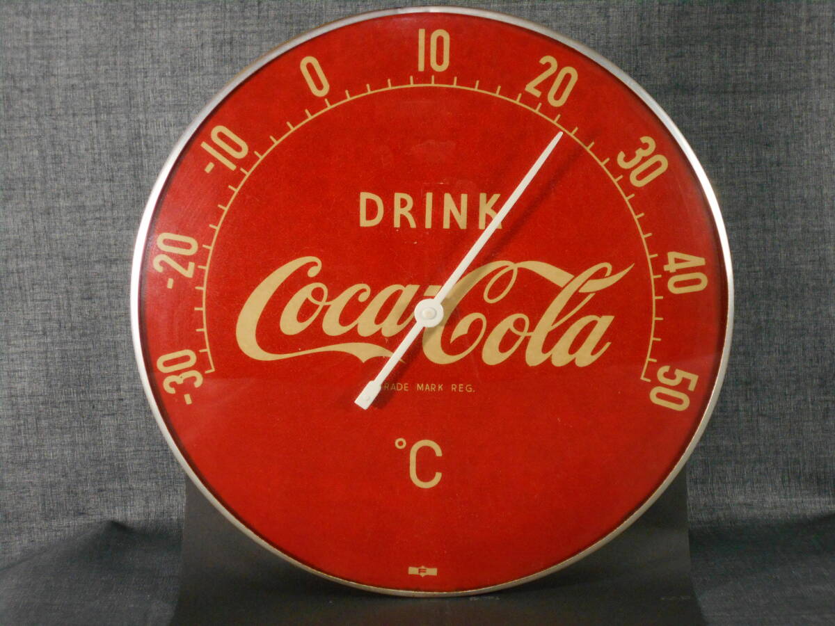 （温度計）コカ・コーラ温度計。　直径：約）２９．５（ｃｍ）_画像1