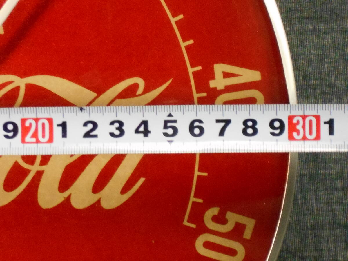 （温度計）コカ・コーラ温度計。　直径：約）２９．５（ｃｍ）_画像3