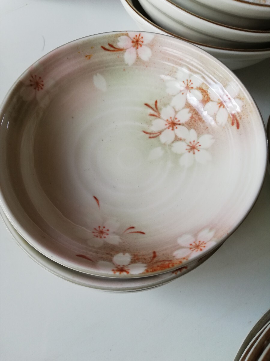 送料無料 ● 桜 ● 食器 お皿 小皿 茶碗 / 花柄 セット 和食器_画像2