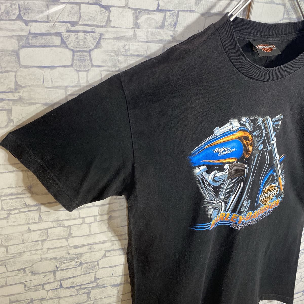 HARLEY-DAVIDSON ハーレーダビッドソン　両面プリント　バックプリント　半袖Tシャツ　L 黒　ブラック　メキシコ製