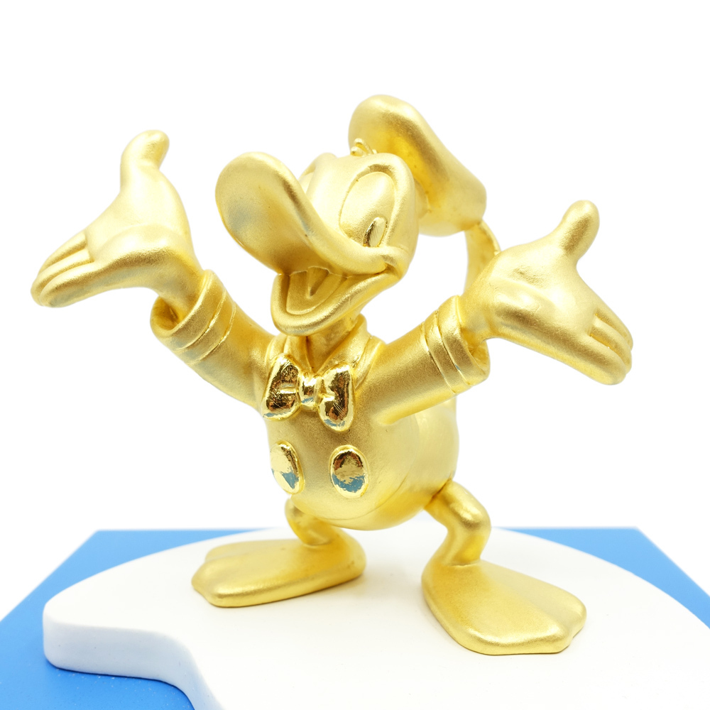 【栄】徳力 Disney ディズニー ドナルドダック DONALD DUCK GOLD COLLECTION 約16g 木箱 純金 1000 置物 インテリア 美術品_画像1