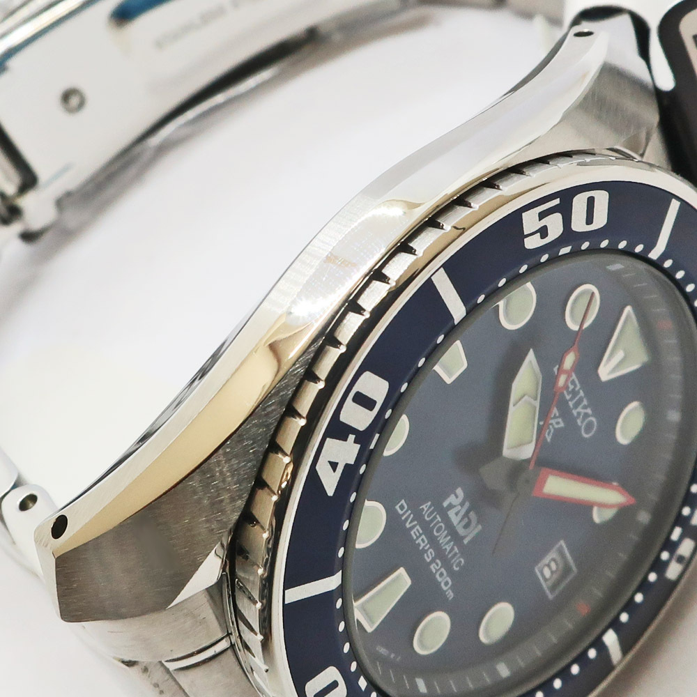 【天白】セイコー プロスペックス SBDC049 ダイバースキューバ PADIコラボ SS ブルー 自動巻 1000本限定 メンズ 腕時計 男_画像5