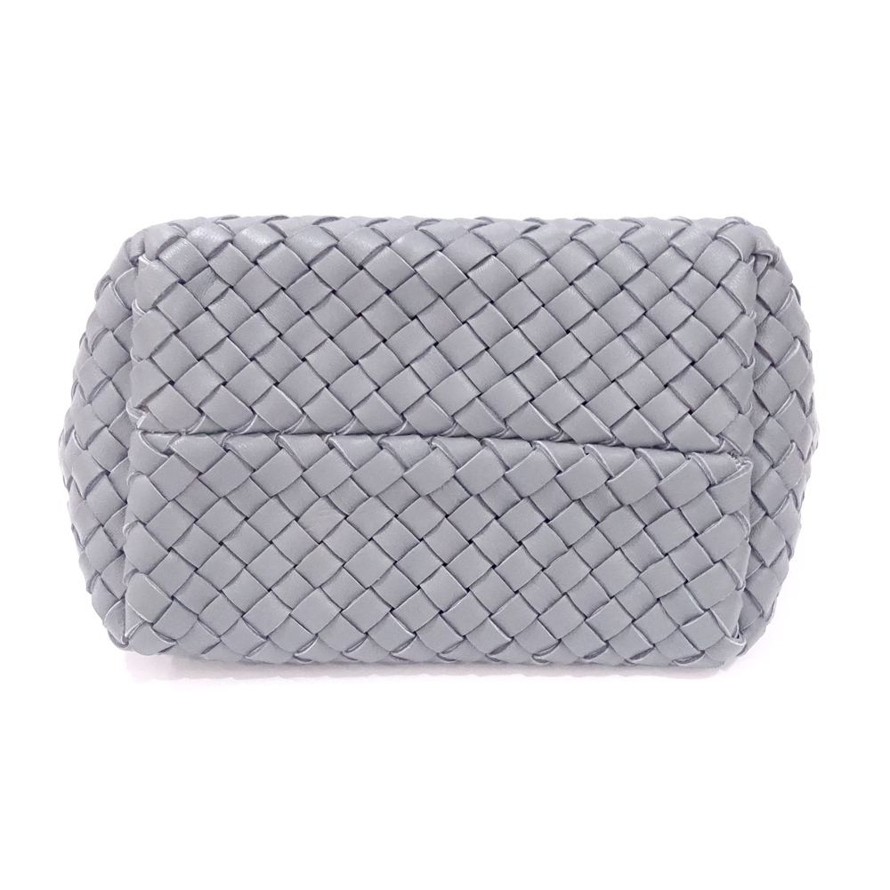 [.] Bottega Veneta бегемот Mini 2WAY плечо ручная сумочка овчина серый 709464 женский 