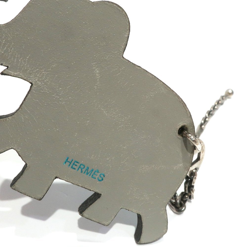 [ Tempaku ]1 иен ~ Hermes животное узор сумка очарование .ELEPHANT голубой серебряный брелок для ключа мелкие вещи прочее T2405-06-001749-01yn