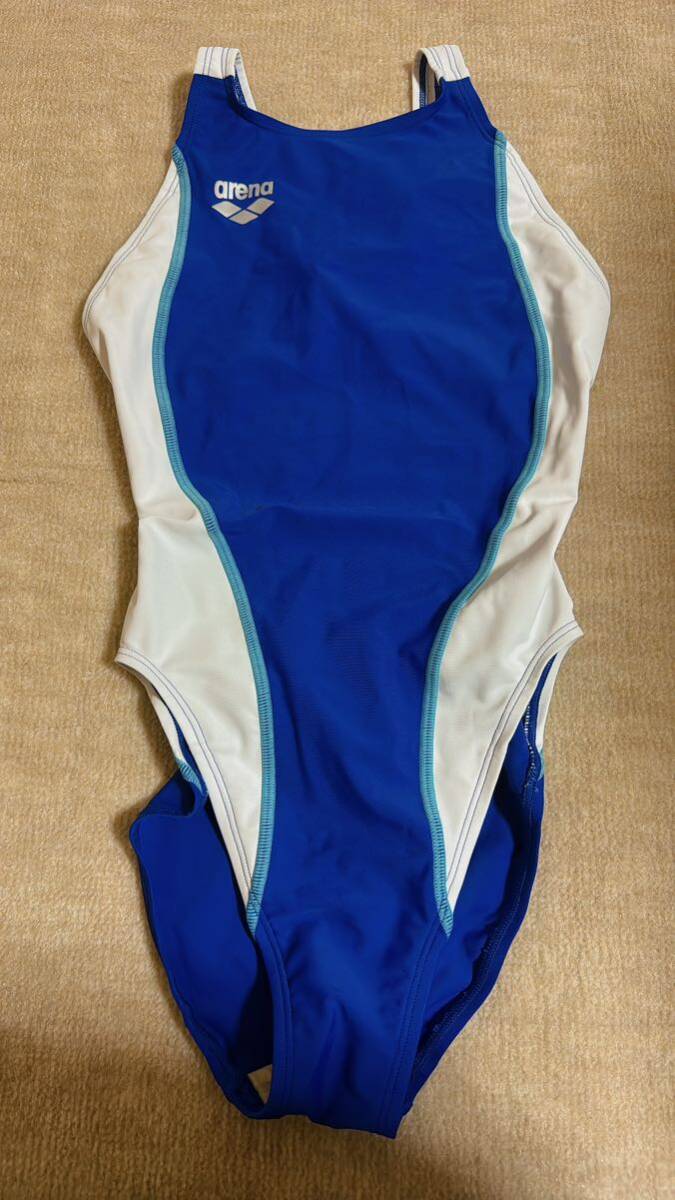  photographing use .. swimsuit school swimsuit size M blue is ikatto arena Arena valuable white beautiful goods 