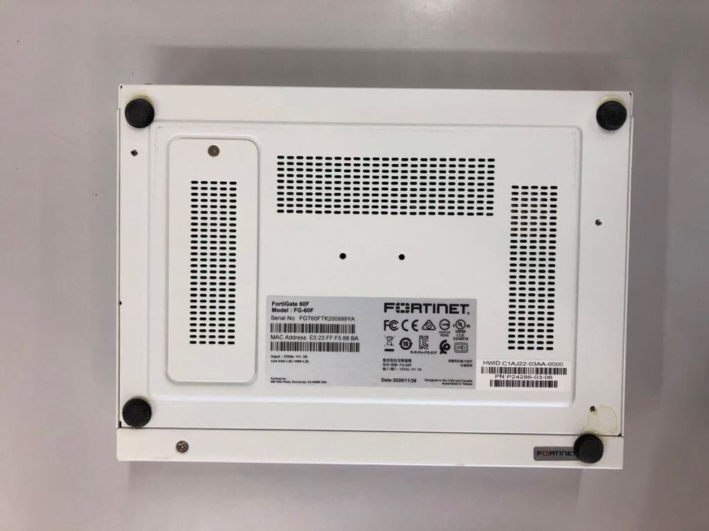 FORTINET フォーティネット Forti Gate 60F FG-60F 2020年式 Fの画像5