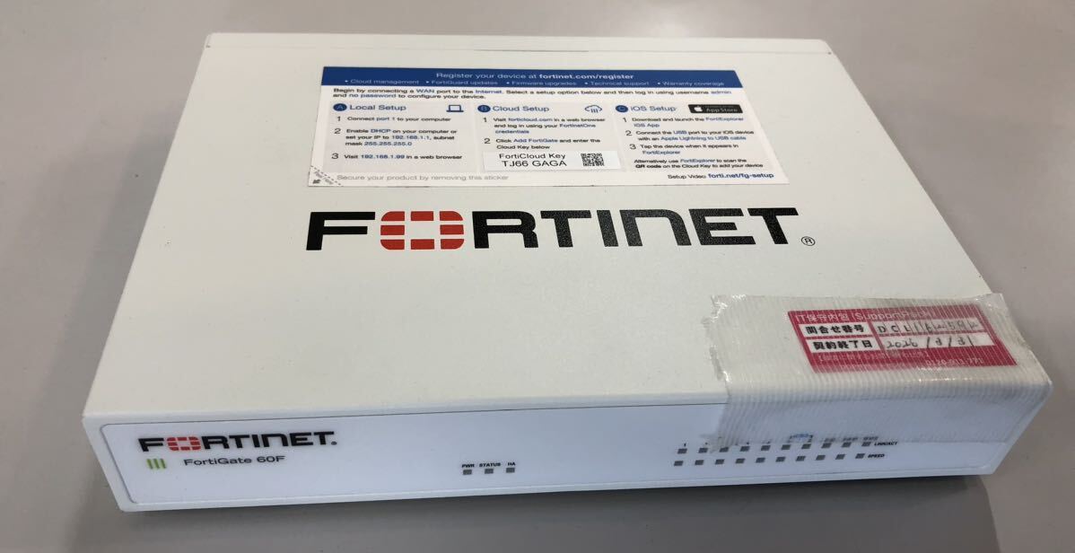 FORTINET フォーティネット Forti Gate 60F FG-60F 2020年式 Fの画像4