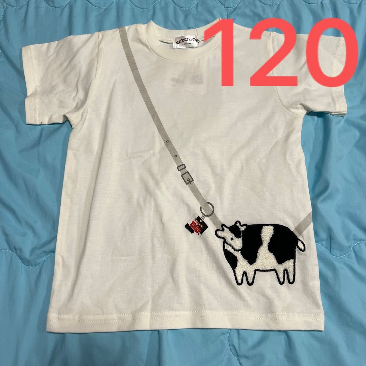 バースデイ　チロルチョコ　ミルク　牛　半袖　Tシャツ　120 ポシェット　キッズ