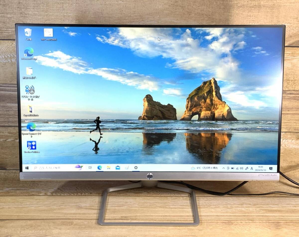 ●hp 27型 IPS 超薄型フルHD HDMI×2 スピーカー内蔵 HP 27fw with Audio 2020年製 使用少なめ良品美品●の画像2