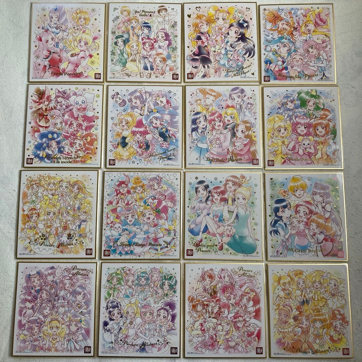 プリキュア色紙ART 20周年 special 1 2 3 コンプリート 全48枚 プリキュア色紙ART 20周年 special 1 2 3 コンプリート 全48枚