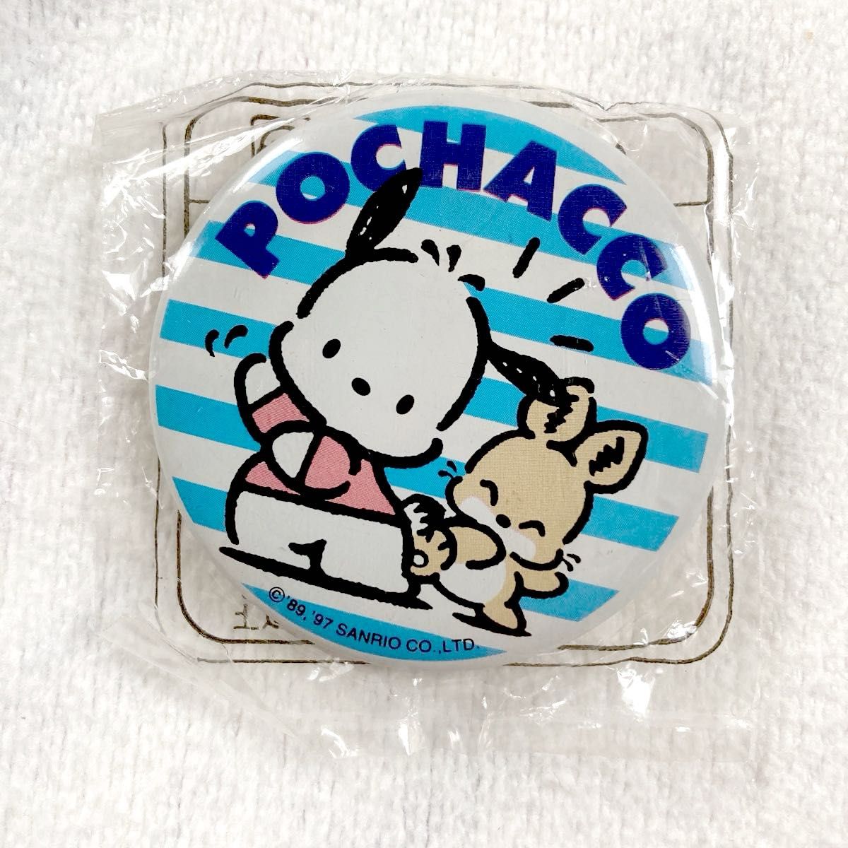 サンリオ 「ポチャッコ」缶バッジ POCHACCO レトロ 未開封 ハローキティ