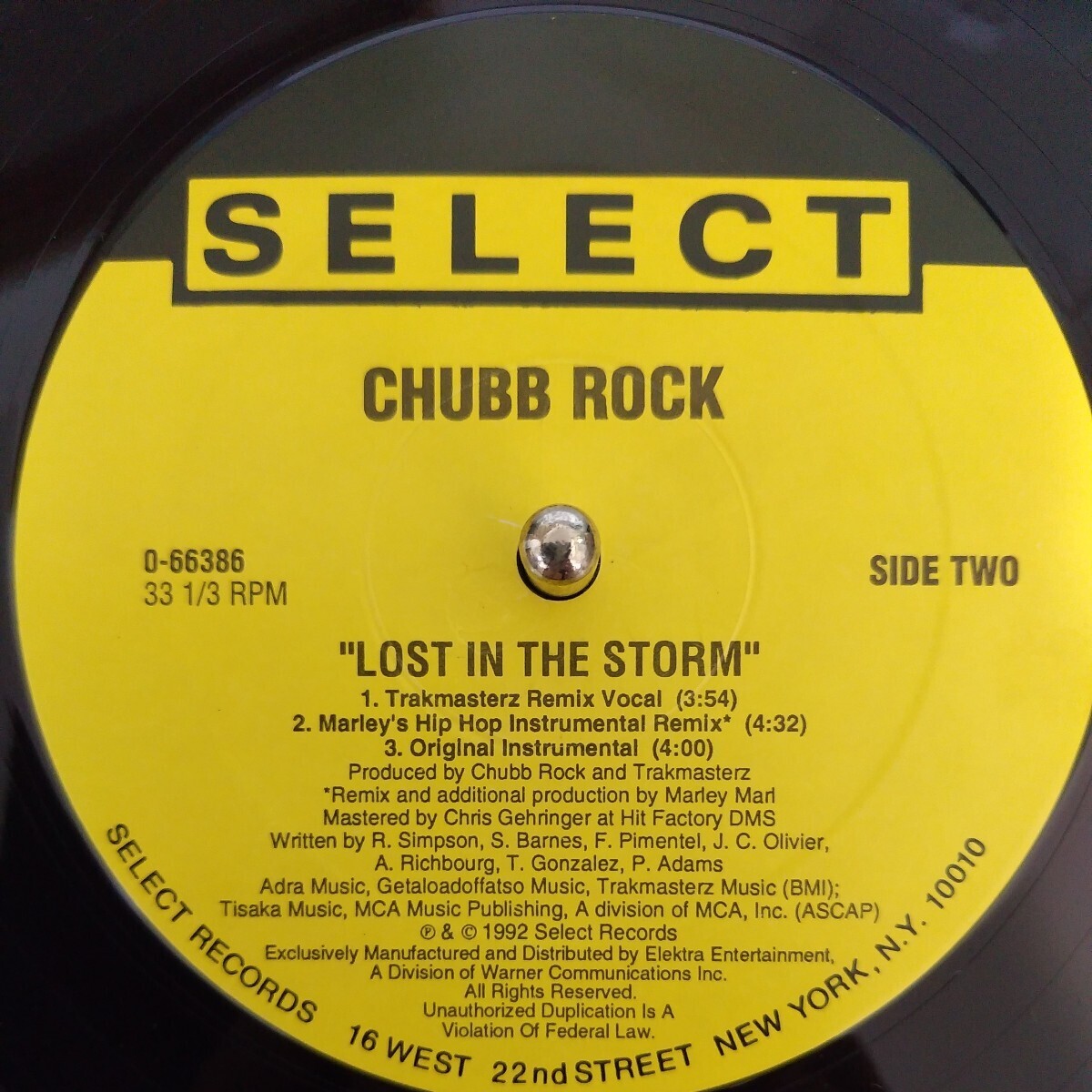 12inch US盤/CHUBB ROCK LOST IN THE STORM_画像4