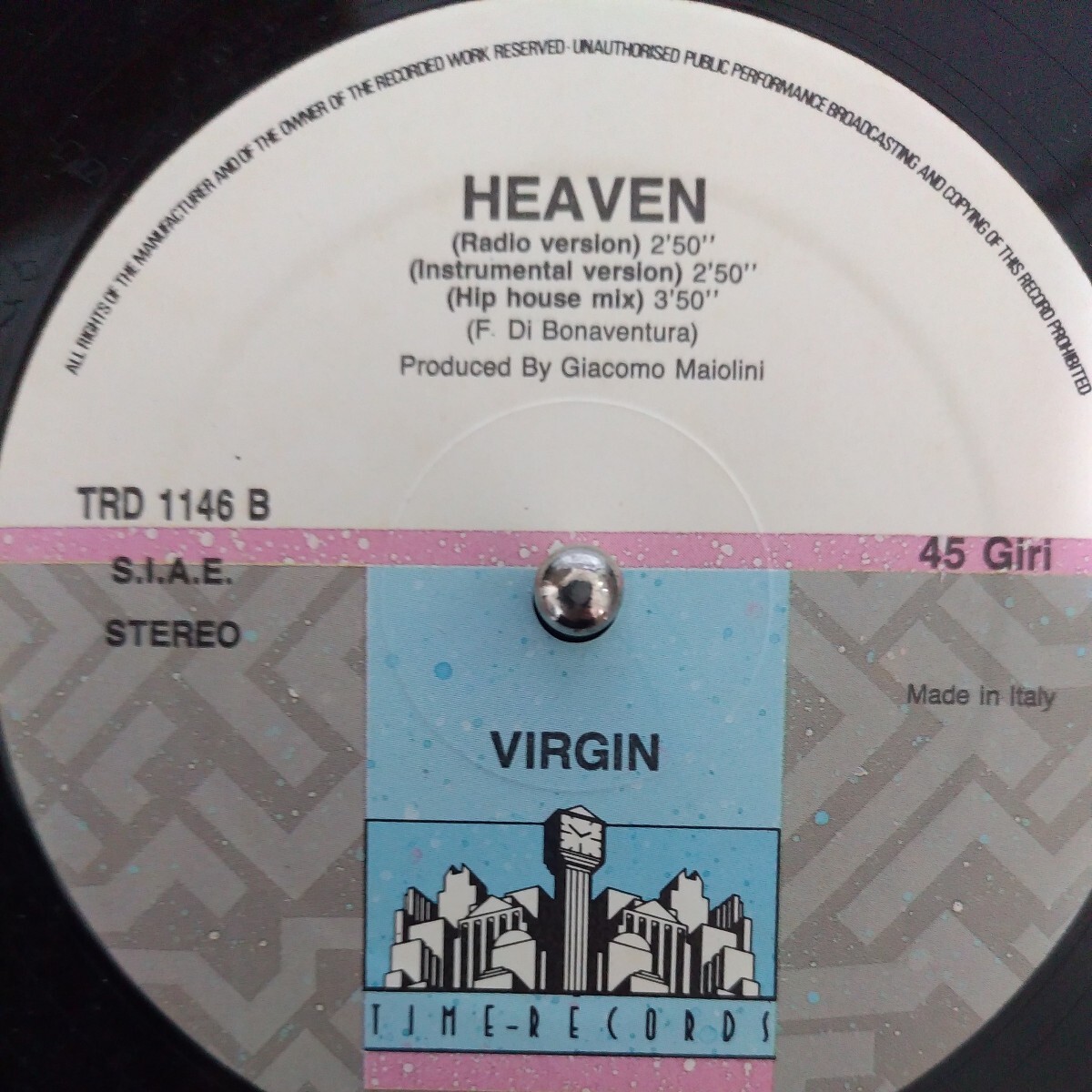 12inch イタリア盤/VIRGIN HEAVEN_画像4