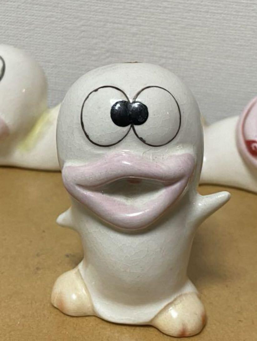 レア商品】オバケのQ太郎 陶器 置きもの 3体セット オバQ レア商品】オバケのQ太郎 陶器 置きもの 3体セット オバQ