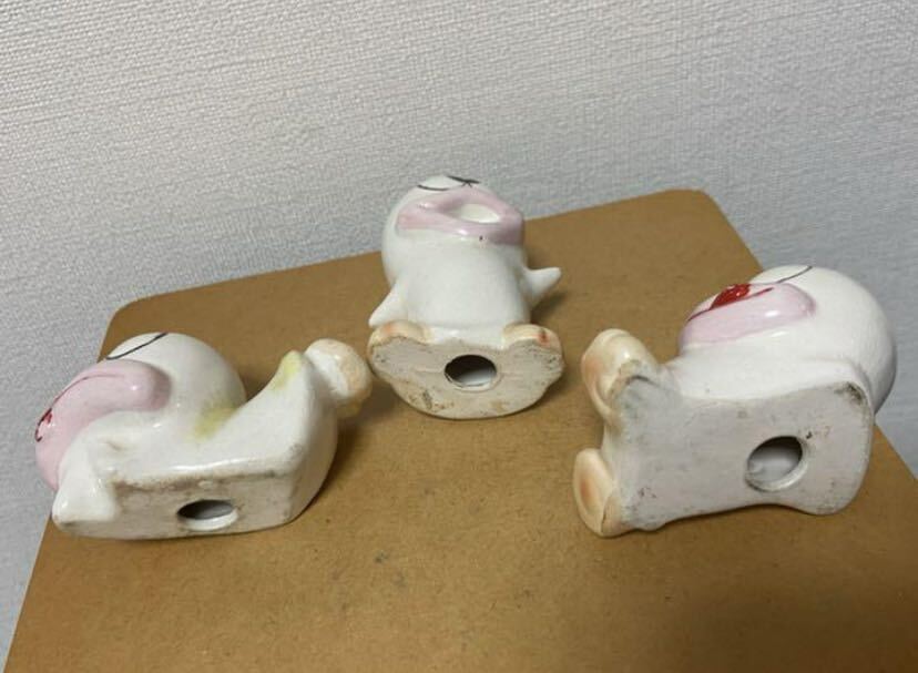 レア商品】オバケのQ太郎 陶器 置きもの 3体セット オバQ レア商品】オバケのQ太郎 陶器 置きもの 3体セット オバQ