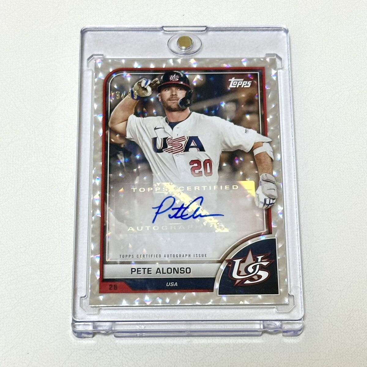 Topps WBC World Baseball Classic ピート・アロンソ Auto 直筆サイン の画像1