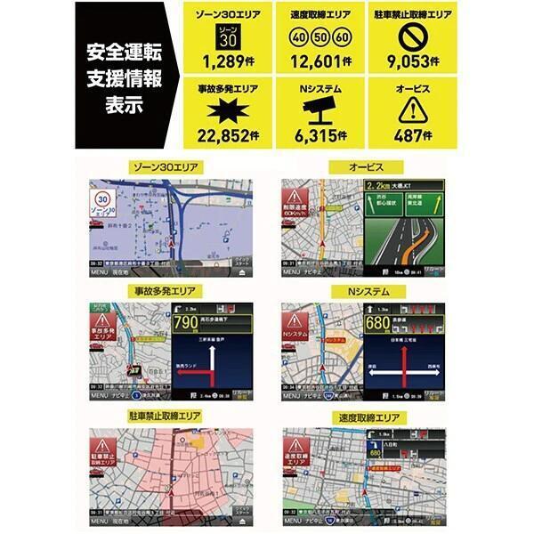 2024年度版 全国道路地図 るるぶDATA 約56,000件収録 トラックモード搭載9インチワンセグナビ カーナビ//TV録画/音楽/動画再生/写真再生/_画像7