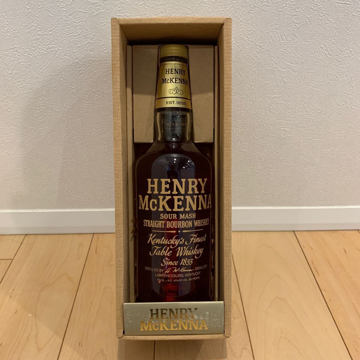 80 годы HENRY McKENNA Henry ma талон na Bourbon виски Special класс 750ml 40% с коробкой старый sake 1 иен старт 