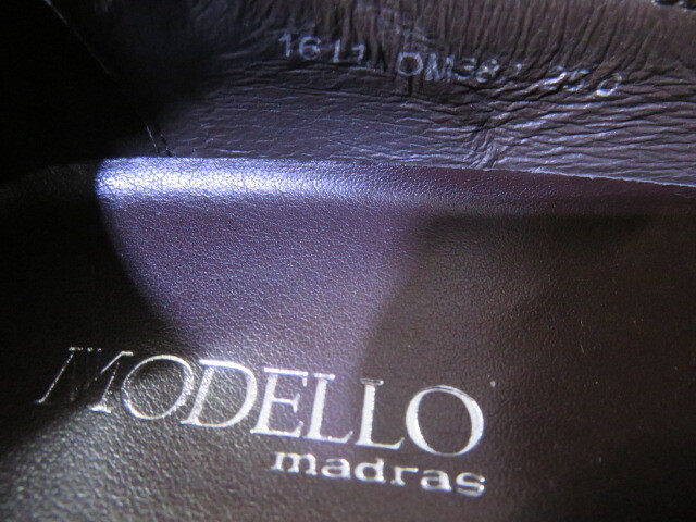 ☆未使用 日本製 MODELLO Madras モデーロ マドラス レザー ローファー 本革 ビジネスシューズ ブラウン系 25.0cm 3E☆_画像7